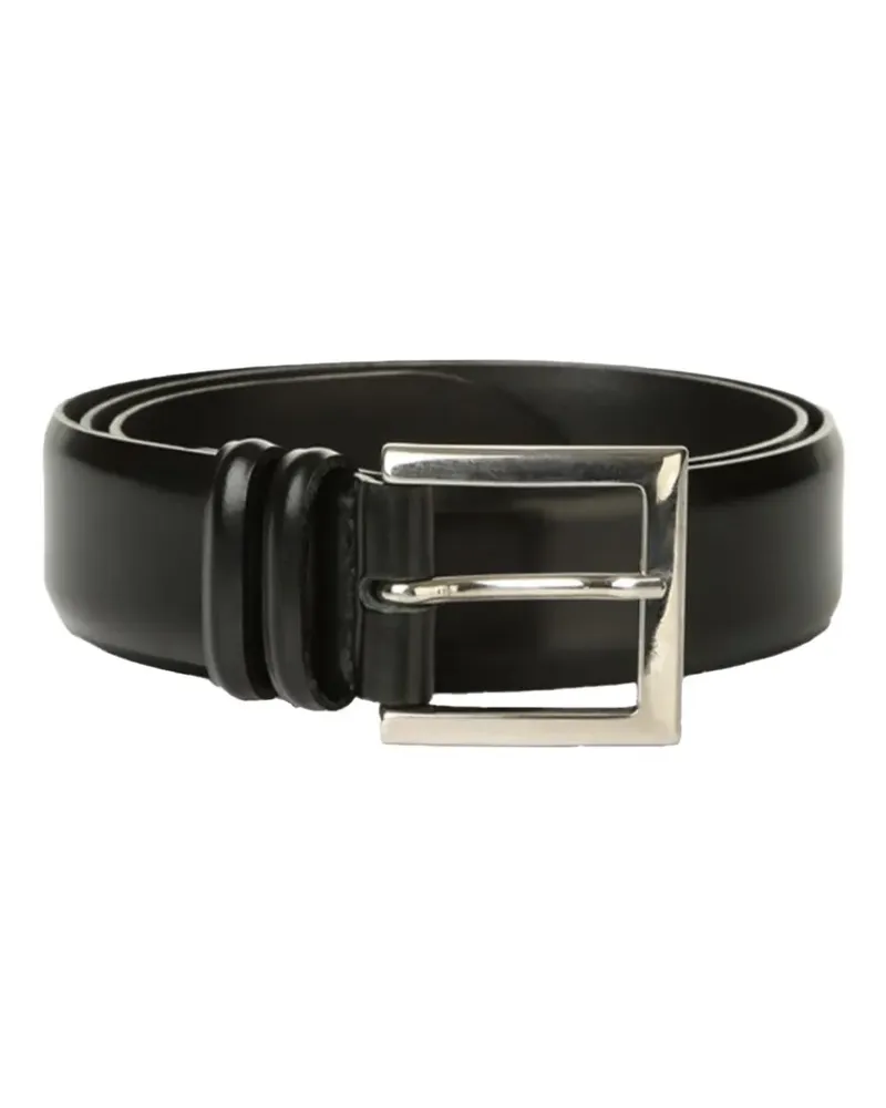 Orciani square-buckle belt - Schwarz Schwarz