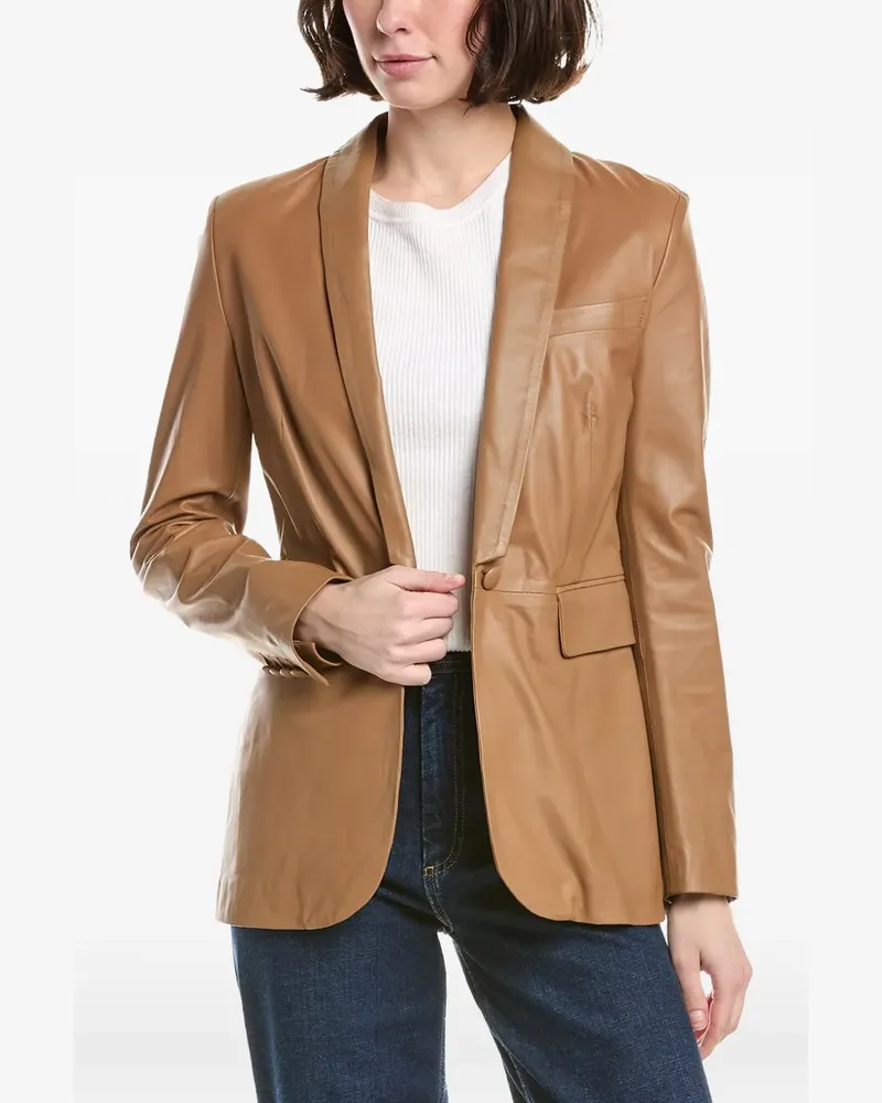 Eleventy Blazer aus Leder - Nude Nude