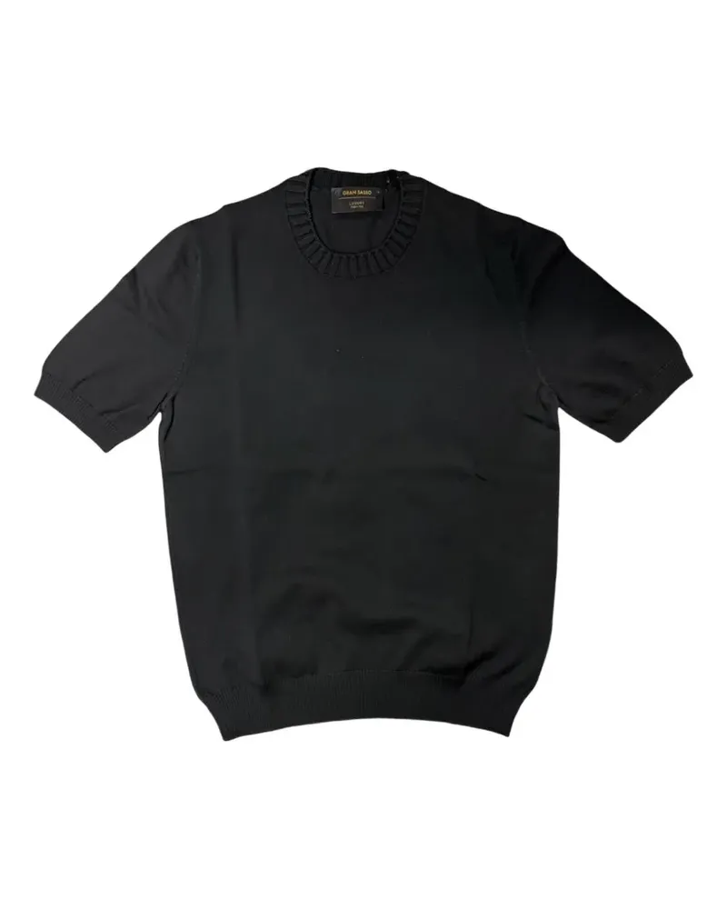 Gran Sasso Kurzärmeliger Pullover - Schwarz Schwarz
