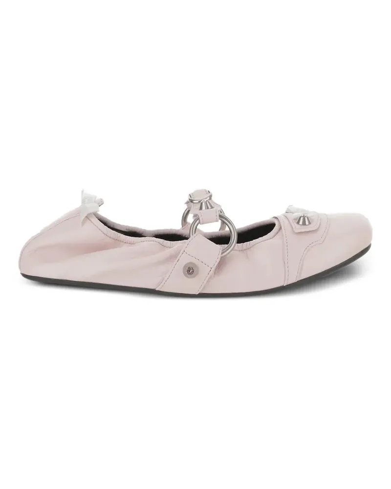 Balenciaga City Ballerinas mit Ringschnalle - Rosa Rosa