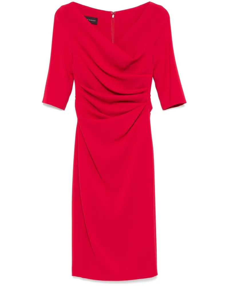 Talbot Runhof Midikleid mit Raffungen - Rot Rot
