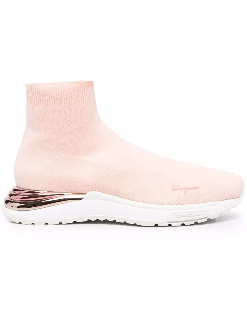 Ferragamo Slip-On-Sneakers mit Logo - Rosa Rosa