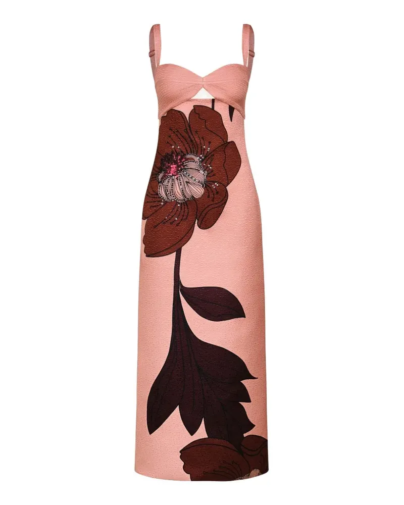 Johanna Ortiz Powerful Stitches Maxikleid - Rosa Rosa