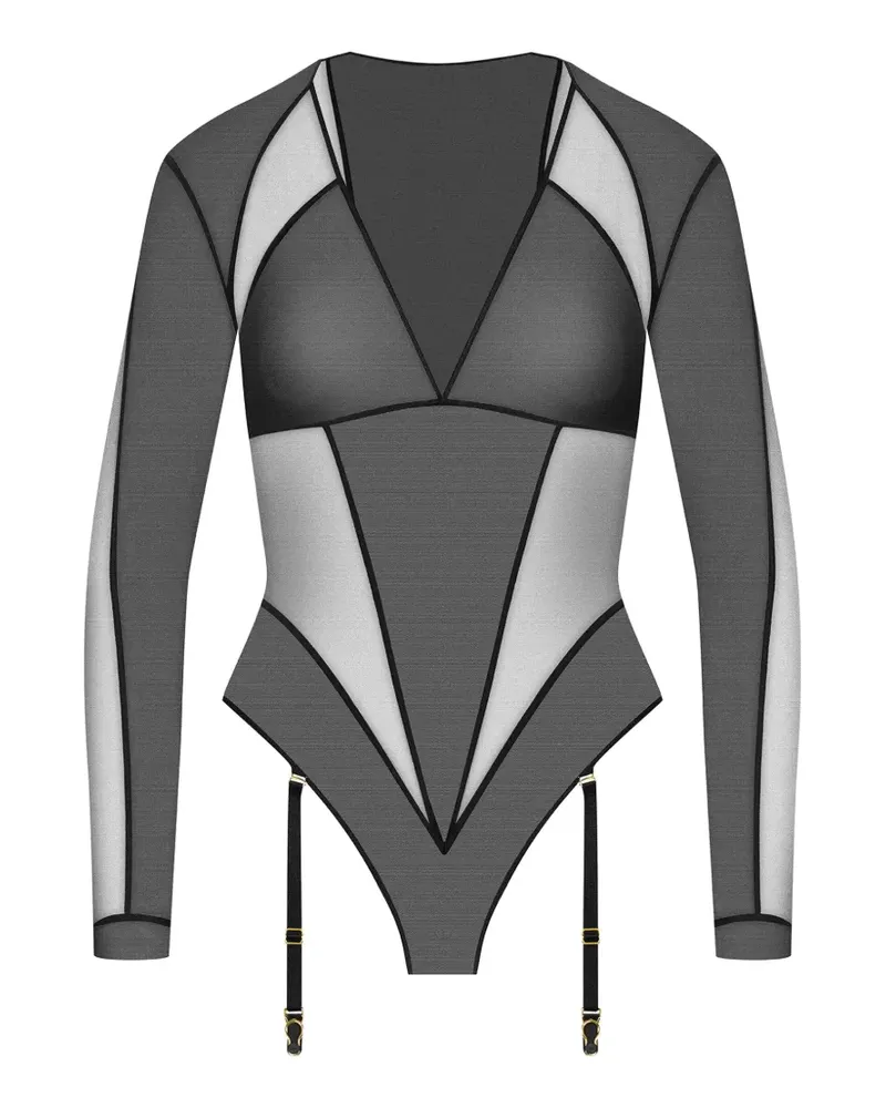 Maison Close L'Amoureuse Body - Schwarz Schwarz