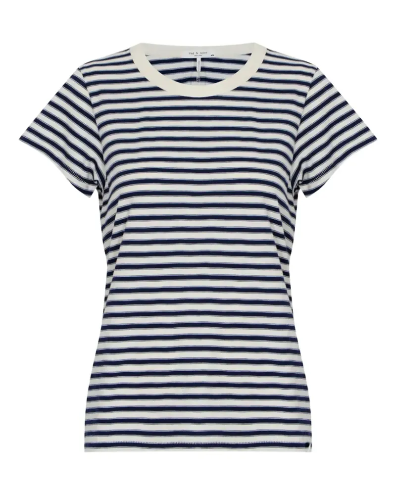 Rag & Bone striped short-sleeve T-shirt - Blau Blau
