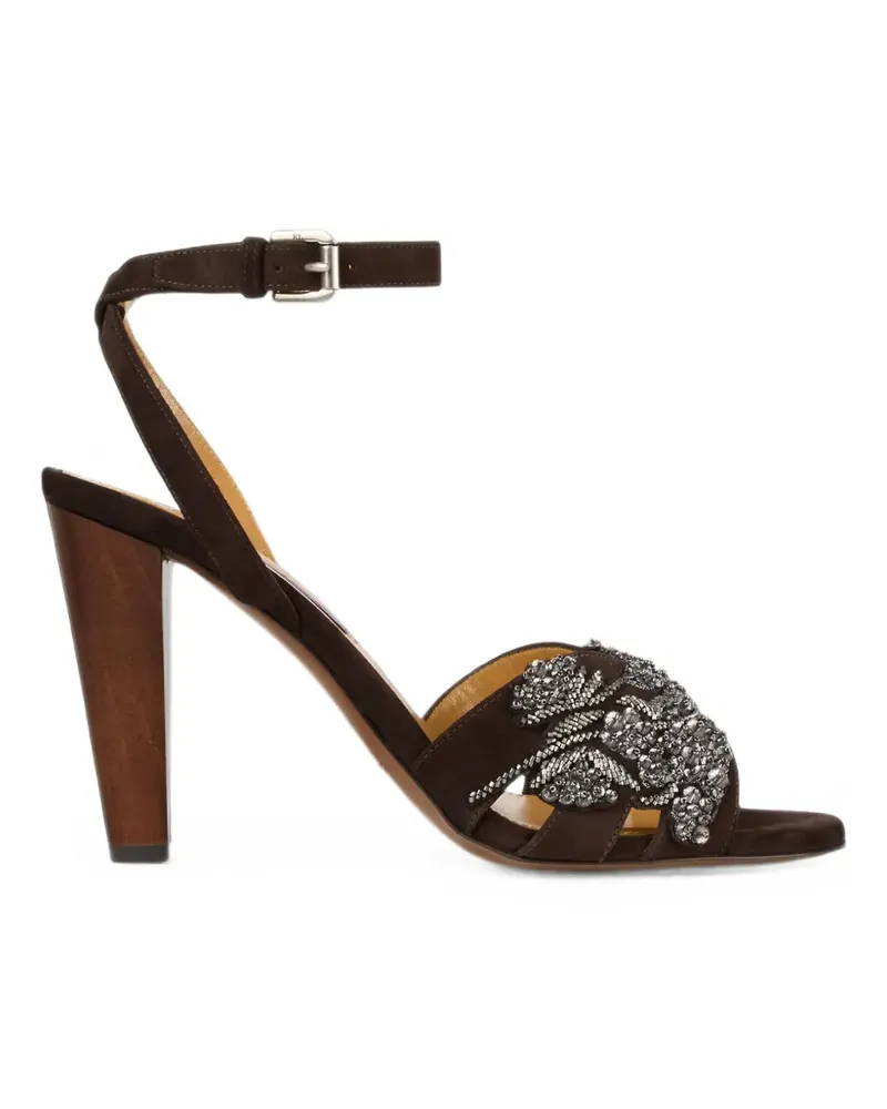 Ralph Lauren Ryne bead-embroidered heeled sandals - Braun Braun