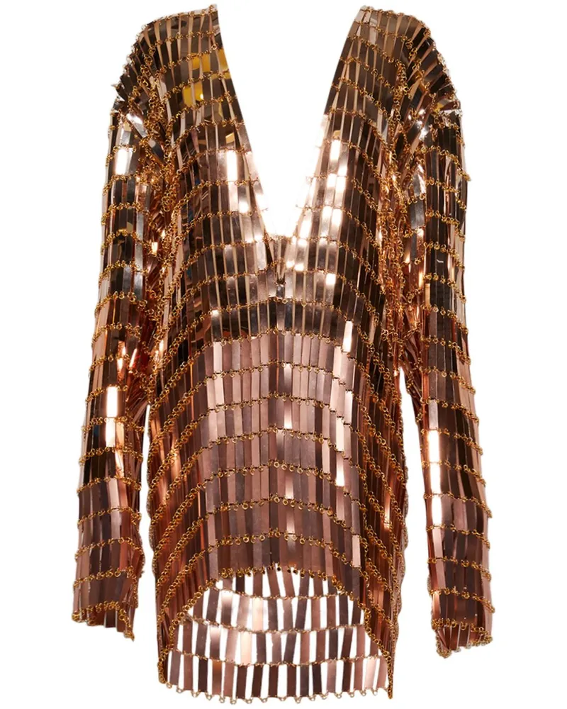 LaQuan Smith Minikleid mit langen Ärmeln - Gold Gold