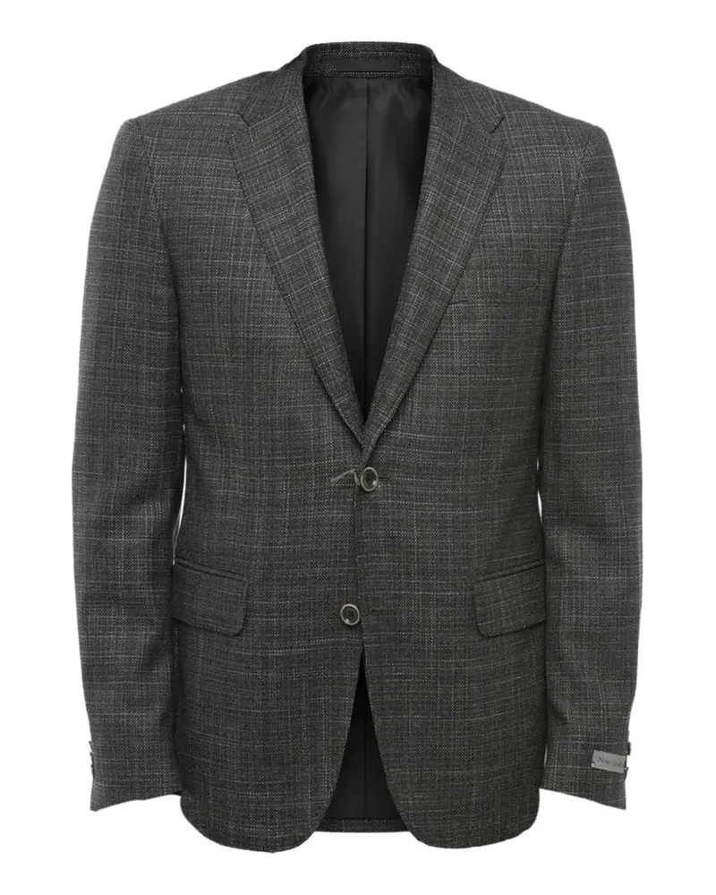 Corneliani single-breasted checked blazer - Grau Grau