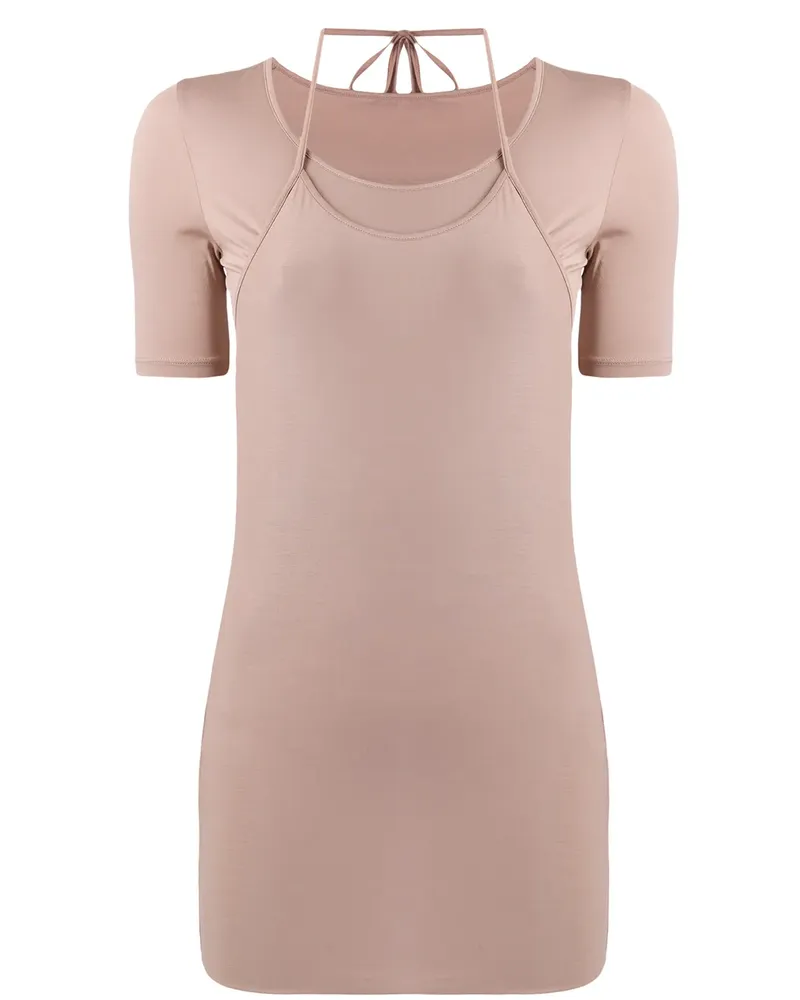 Christophe Lemaire T-Shirt im Layering-Look - Nude Nude