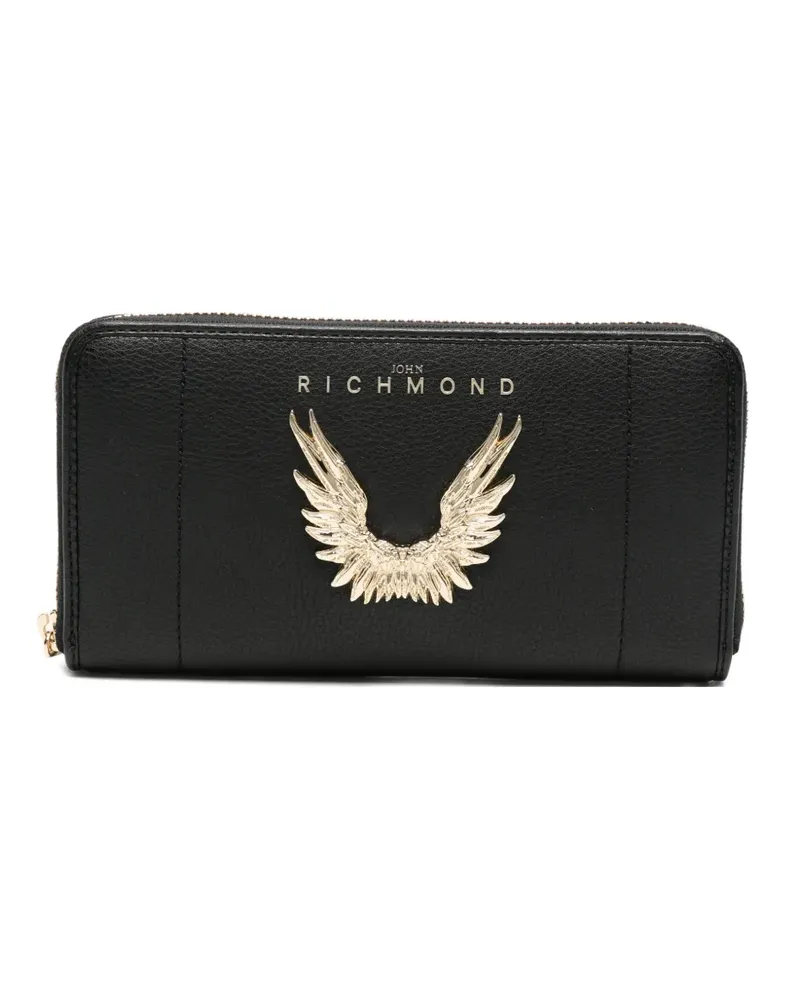 John Richmond zip-around wallet - Schwarz Schwarz