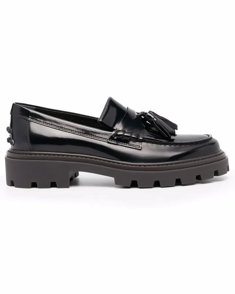 TOD'S Loafer mit Quasten - Schwarz Schwarz
