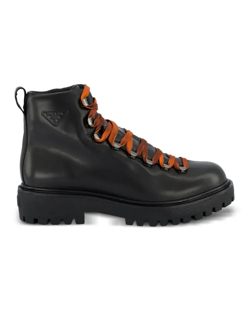 Prada Stiefel aus Leder - Schwarz Schwarz