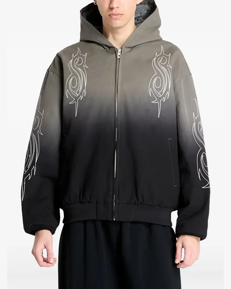PLEASURES x Slipknot Kapuzenjacke mit Stern - Schwarz Schwarz