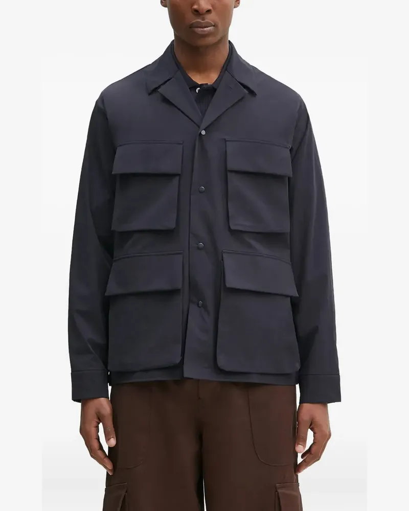 Norse Projects Mads Hemdjacke mit Taschen - Blau Blau
