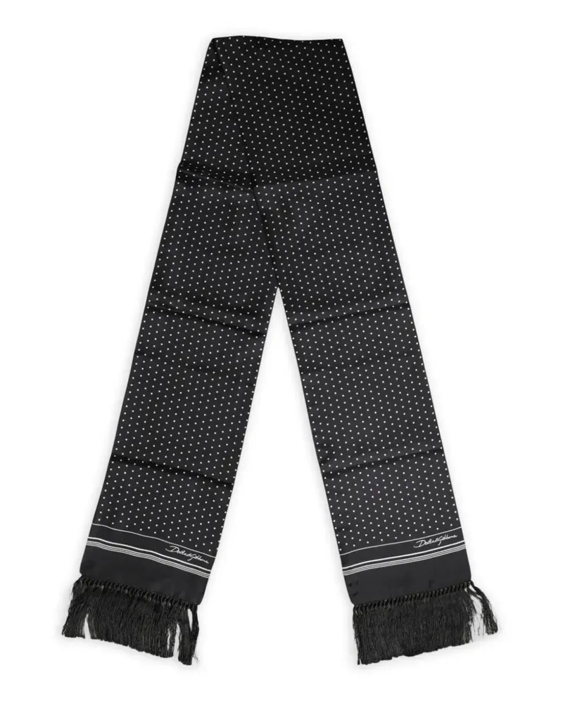 Dolce & Gabbana Schal mit Polka Dots - Schwarz Schwarz