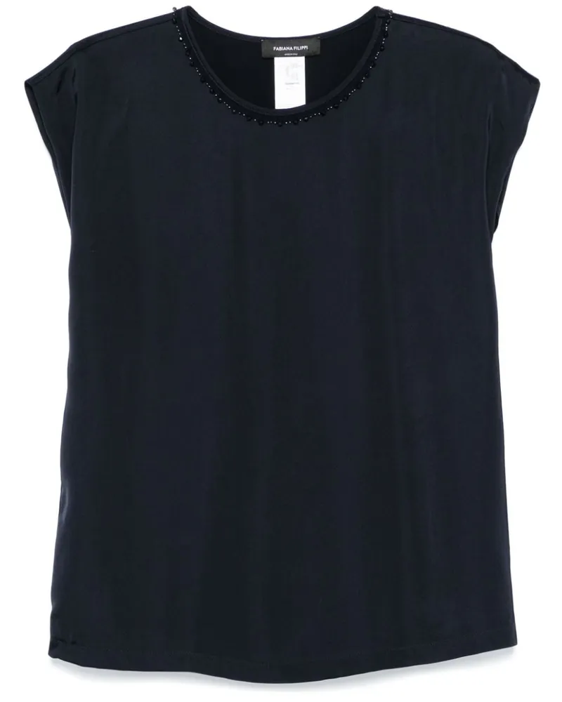 Fabiana Filippi Bluse mit Perlen - Blau Blau