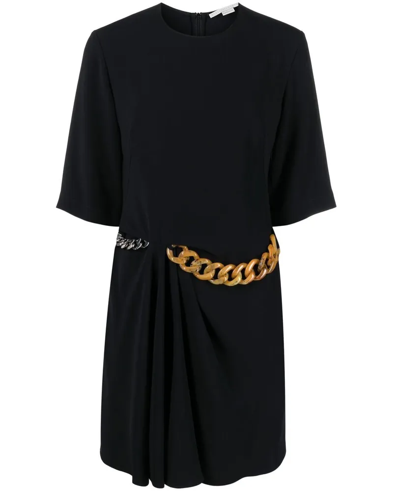 Stella McCartney Drapiertes Minikleid - Schwarz Schwarz