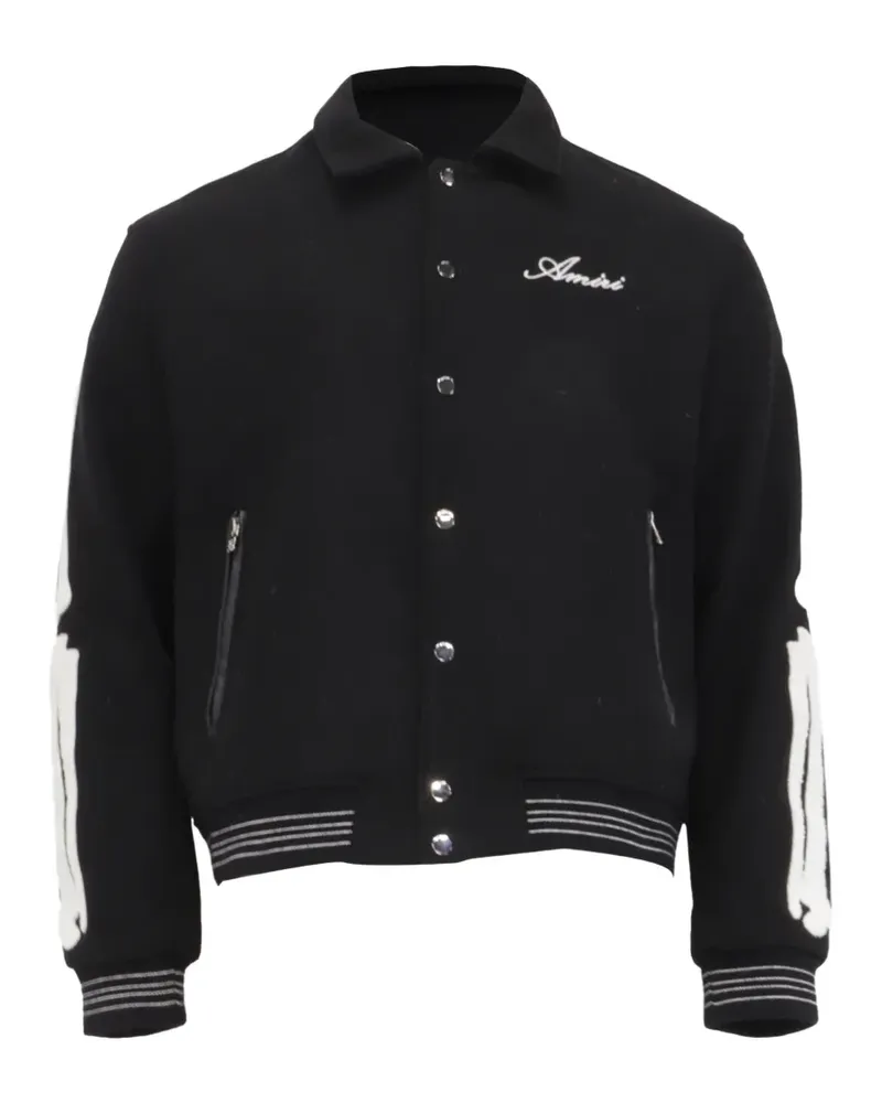 Amiri Logo-embroidered bomber jacket - Schwarz Schwarz