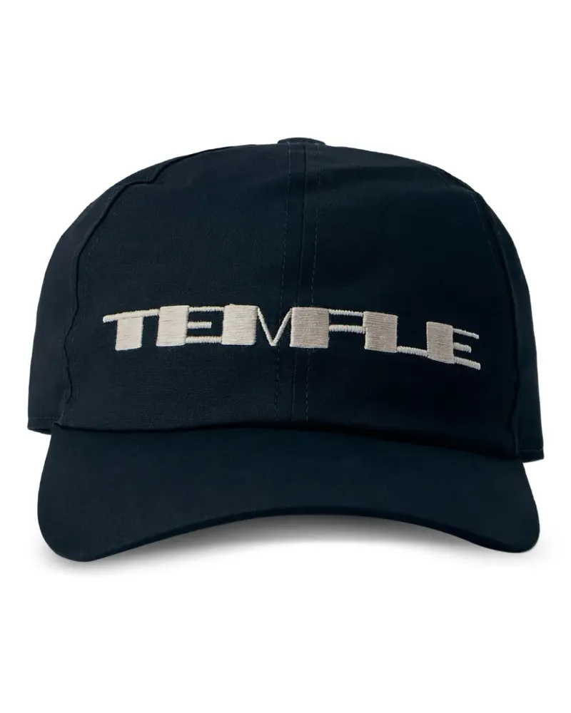 DRKSHDW by Rick Owens Temple cotton baseball cap - Blau Blau