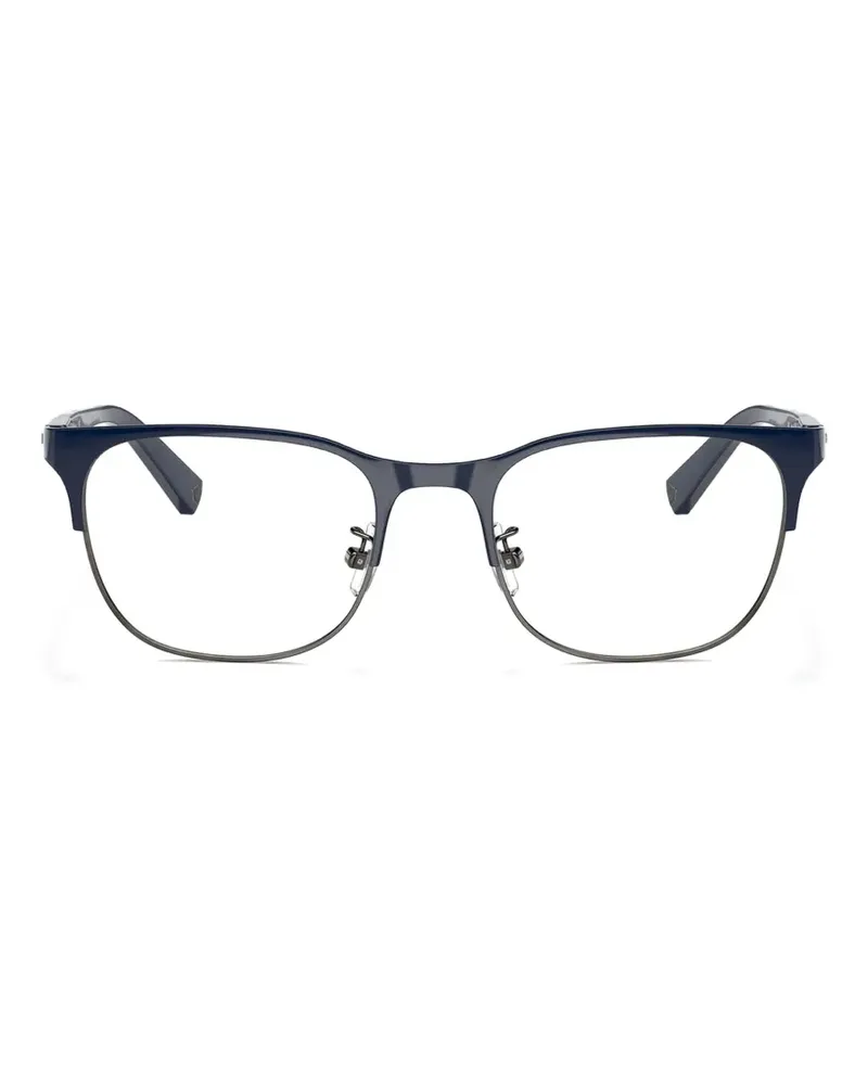 Coach logo-engraved rectangle-frame glasses - Blau Blau