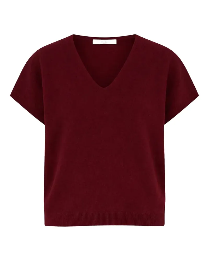 by FAR Kurzärmeliger Pullover mit V-Ausschnitt - Rot Rot