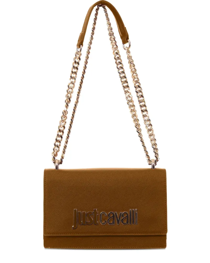 Just Cavalli Umhängetasche mit Logo-Schild - Braun Braun