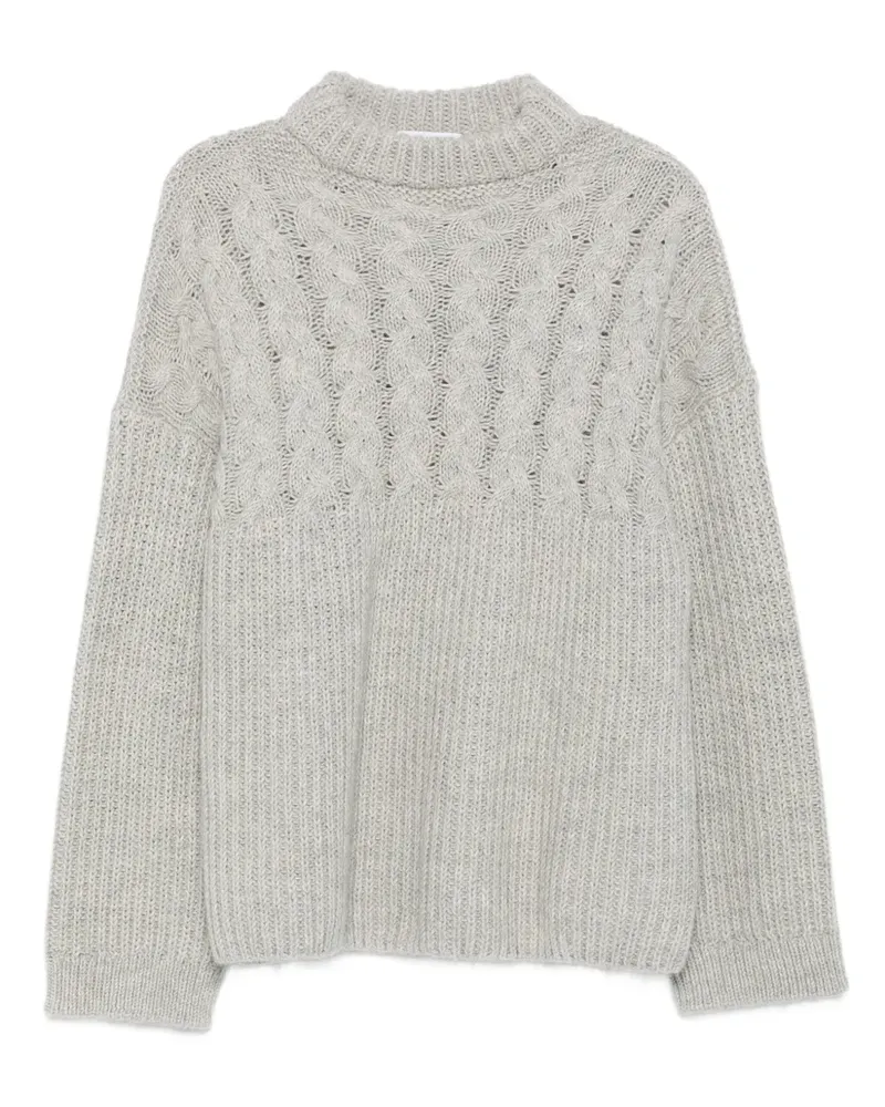 Cecilie Bahnsen Pullover mit Zopfmuster - Grau Grau