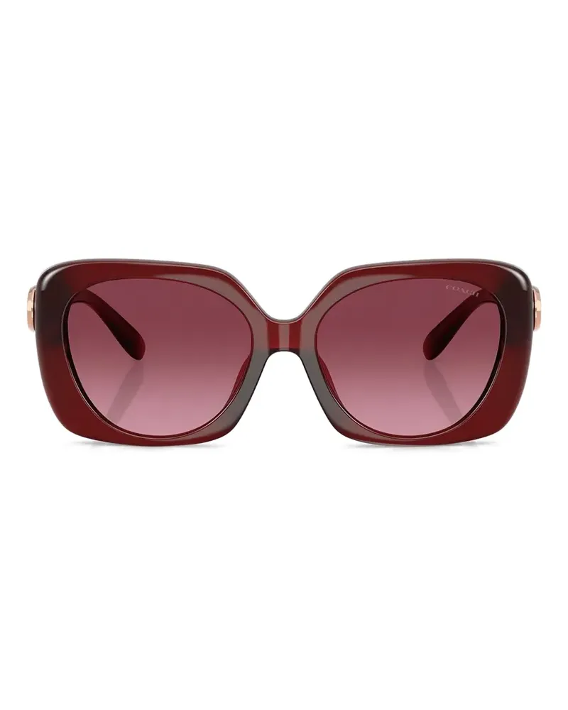 Coach Sonnenbrille mit Oversized-Gestell - Rot Rot