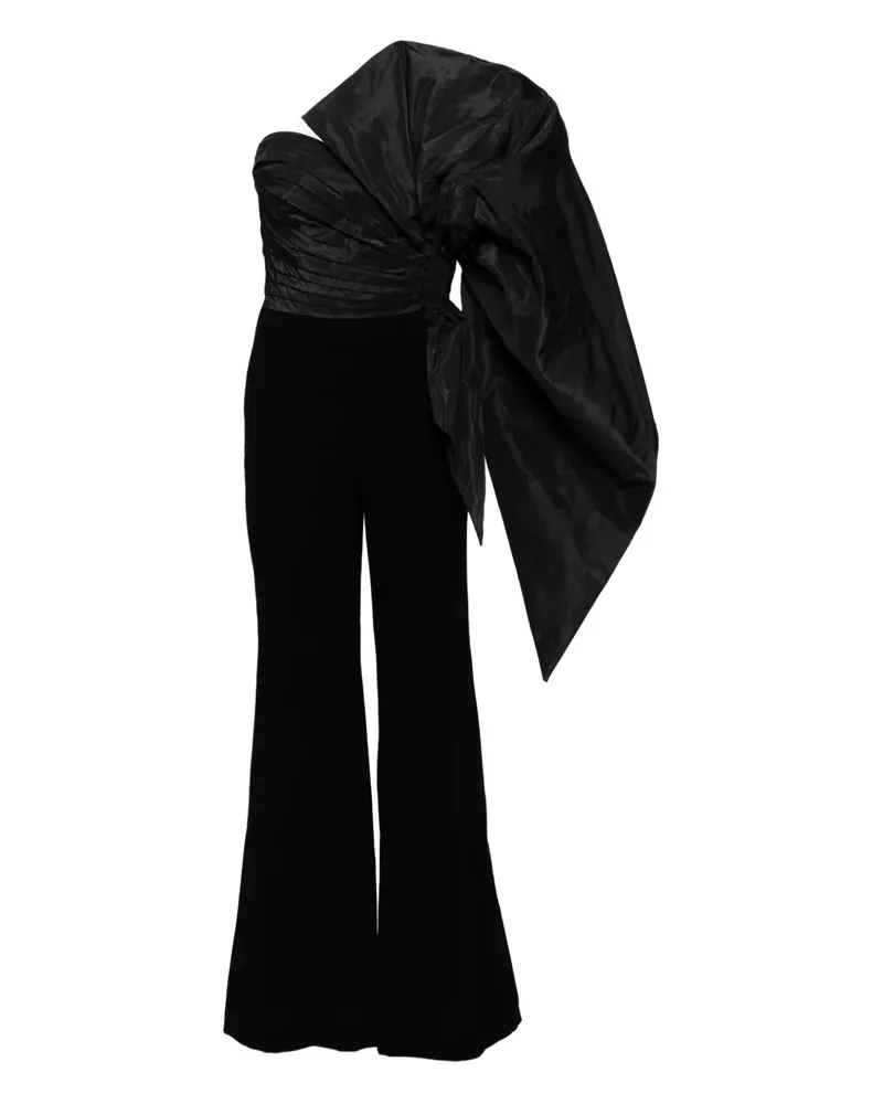 Saiid Kobeisy Jumpsuit mit Taft-Schleife - Schwarz Schwarz