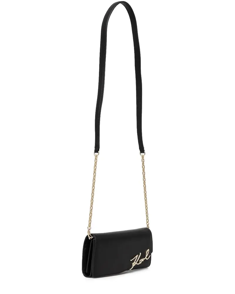 Karl Lagerfeld Mini-Tasche aus Leder - Schwarz Schwarz