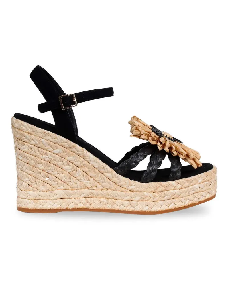 Paloma Barceló Fannie braided floral sandals - Schwarz Schwarz