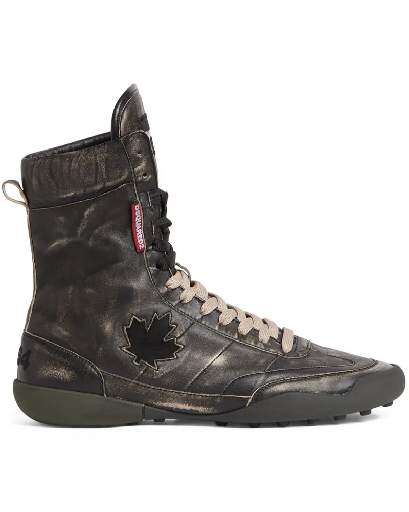 Dsquared2 High-Top-Sneakers im Used-Look - Grau Grau