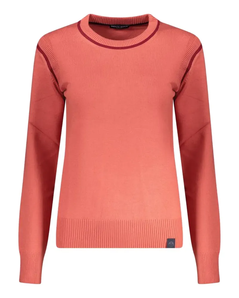 North Sails contrast-trim fine-knit sweater - Rot Rot