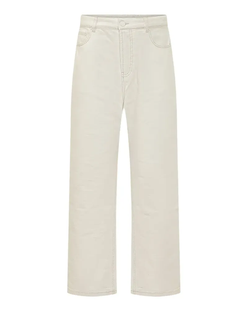 AMI Paris Lockere Jeans mit Logo-Patch - Nude Nude