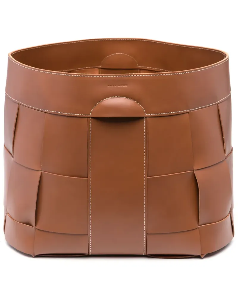 Ralph Lauren Home Großer Hailey Korb aus Leder - Braun Braun