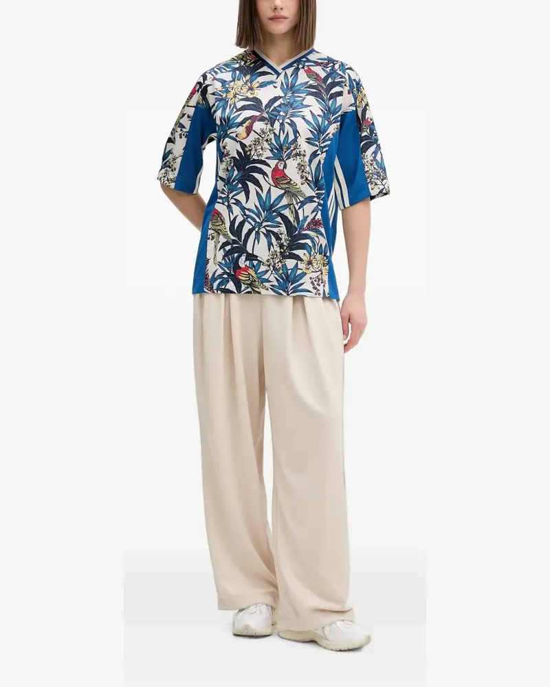 adidas x Farm Rio T-Shirt mit Blumen-Print - Blau Blau