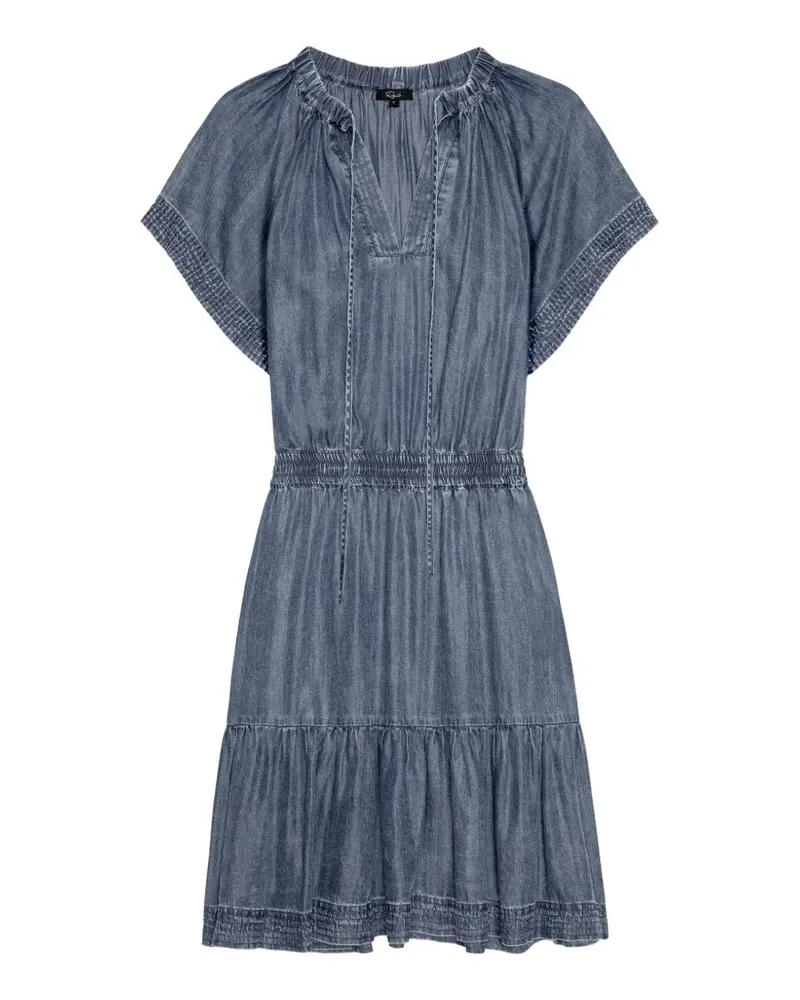 RAILS V-neck tiered mini dress - Blau Blau