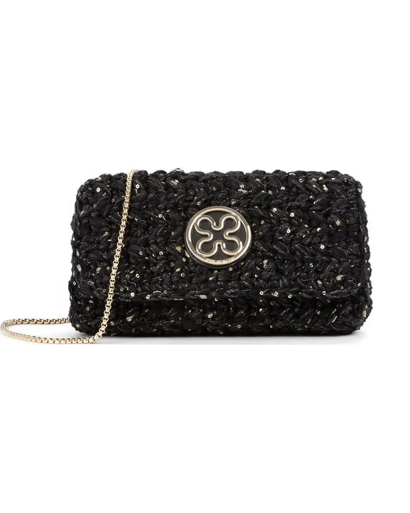 V°73 Pattina Greta sequined cross body bag - Schwarz Schwarz