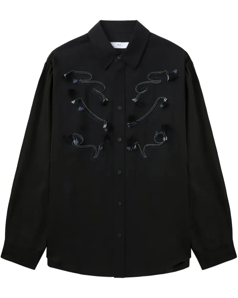 Toga Klassisches Twill-Hemd - Schwarz Schwarz