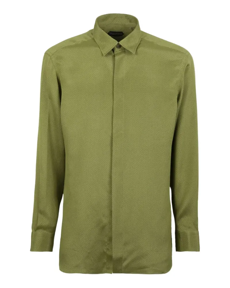 Tom Ford Gepunktetes Hemd - Grün Grün