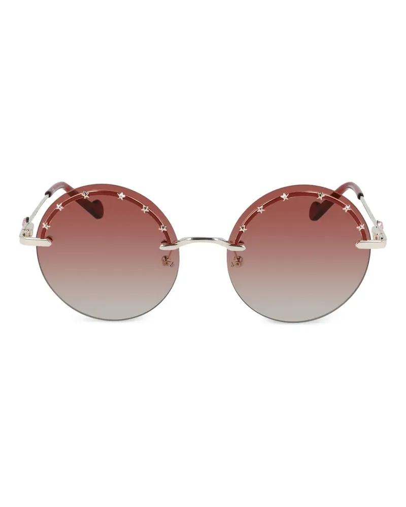 Liu Jo Sonnenbrille mit Logo-Gravur - Gold Gold