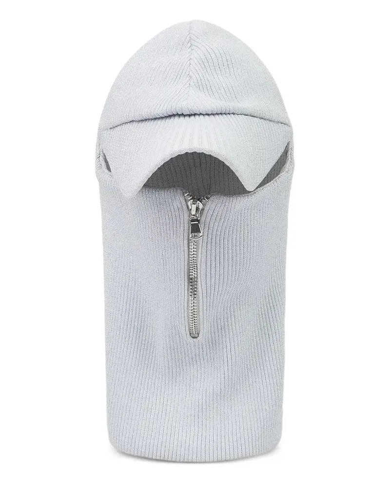 WHO DECIDES WAR Gestrickte Baseballkappe mit kurzem Reißverschluss - Grau Grau