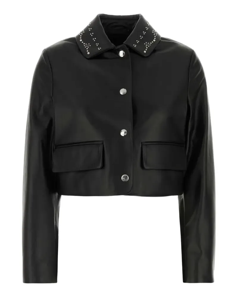 Marni studded leather jacket - Schwarz Schwarz