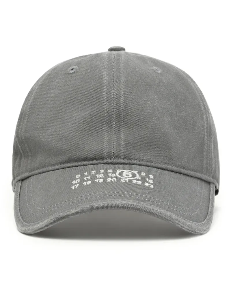 Maison Margiela logo-embroidered baseball cap - Grau Grau