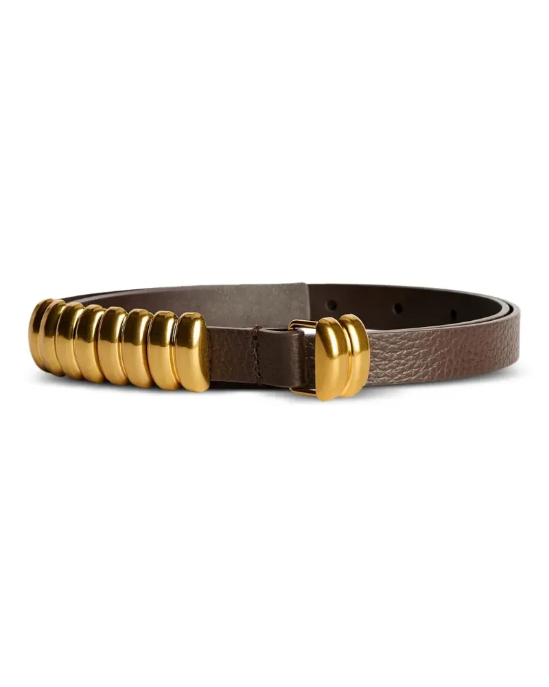 By Malene Birger Ounlo Gürtel mit Perlen - Braun Braun