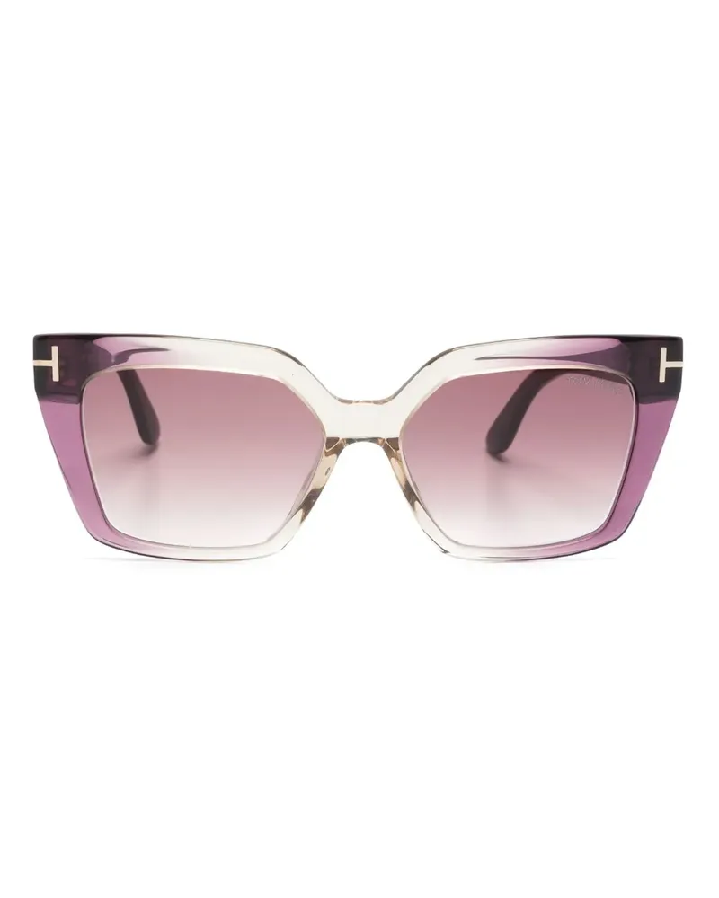 Tom Ford Eckige Sonnenbrille mit Ombre-Effekt - Violett Violett