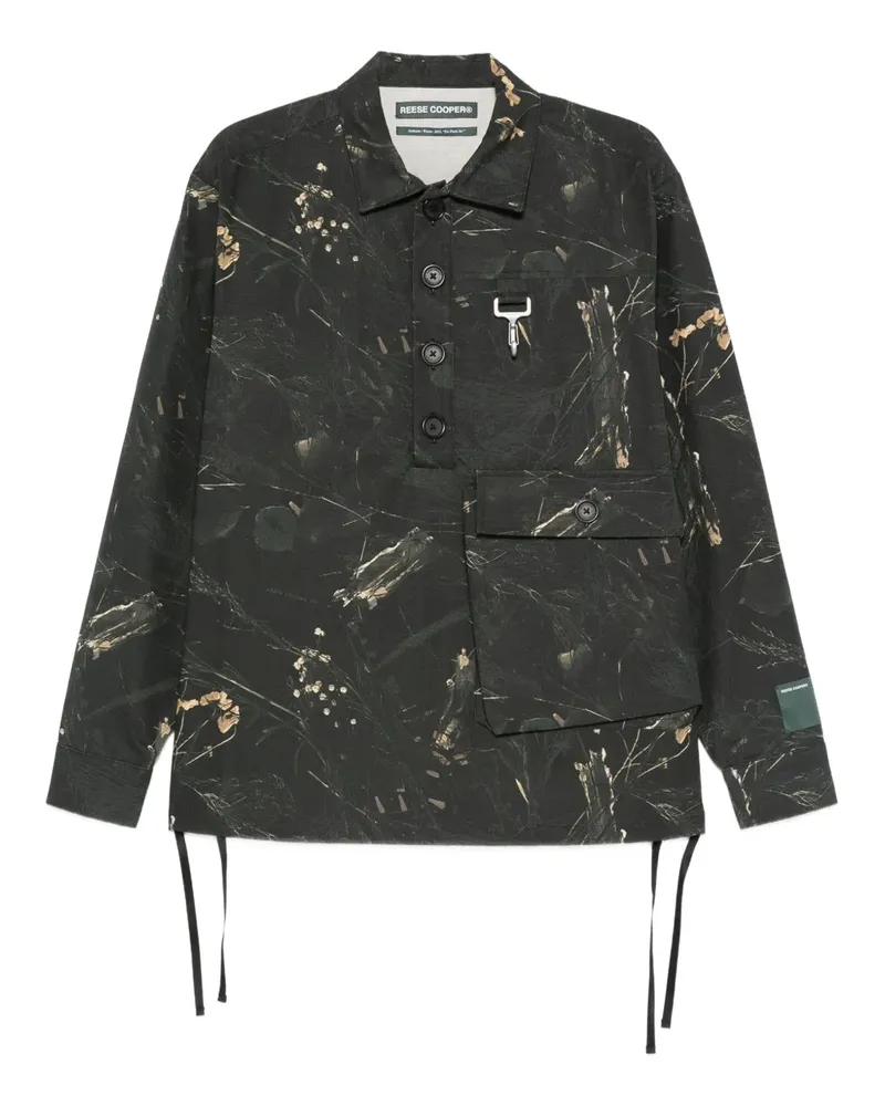 Reese Cooper Cargo-Hemd mit Blumen-Print - Grün Grün