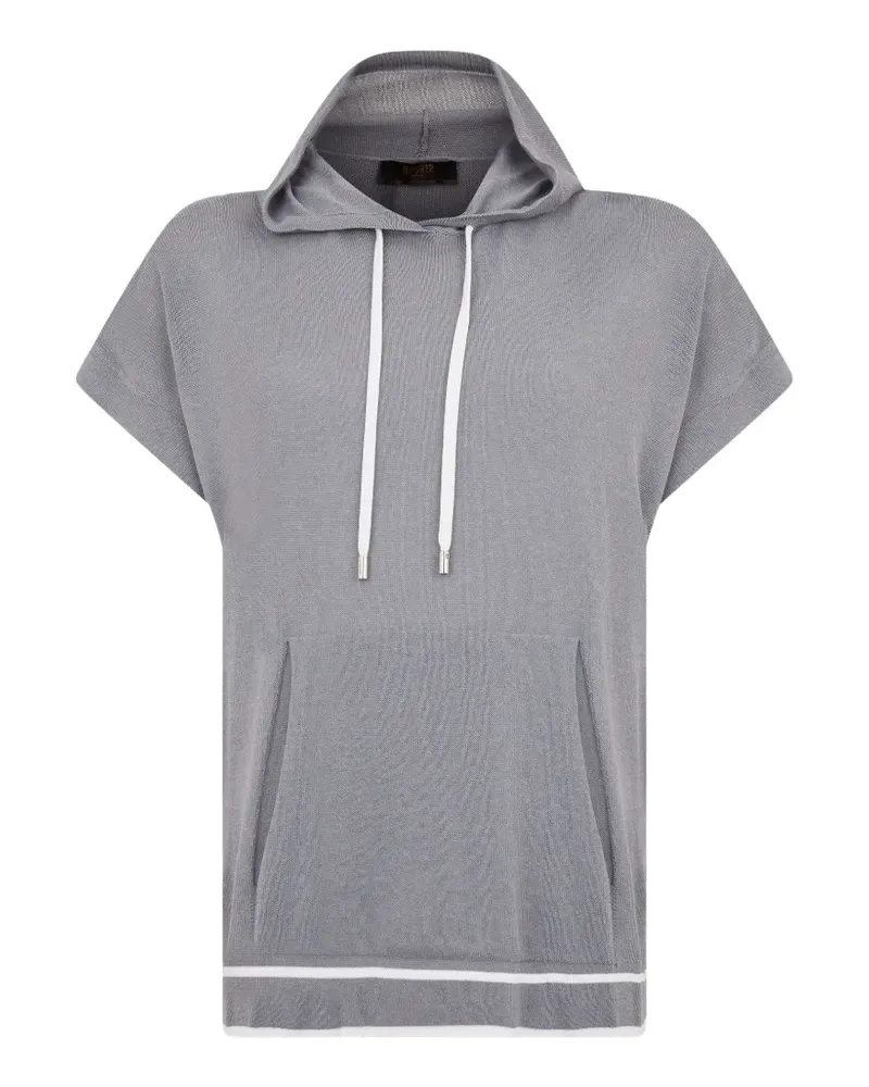 MOORER short-sleeve hoodie - Grau Grau