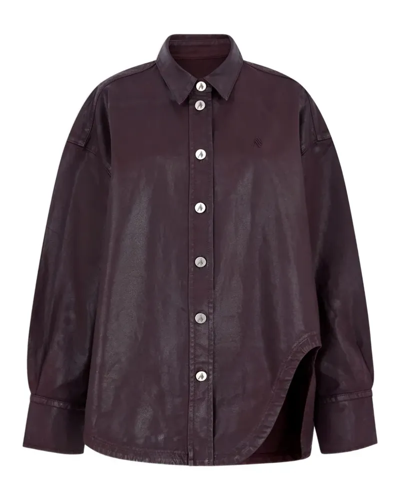 ATTICO Scoop cut-out long-sleeve shirt - Violett Violett