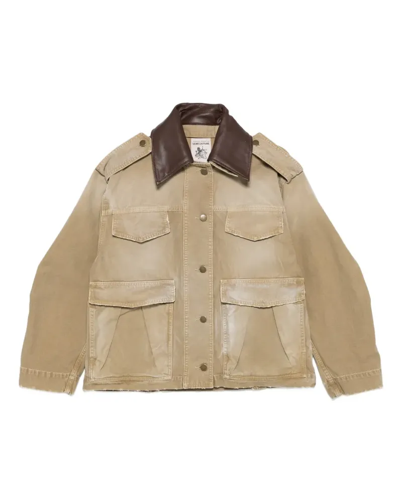 Semicouture Gloria Jacke mit mehreren Taschen - Nude Nude